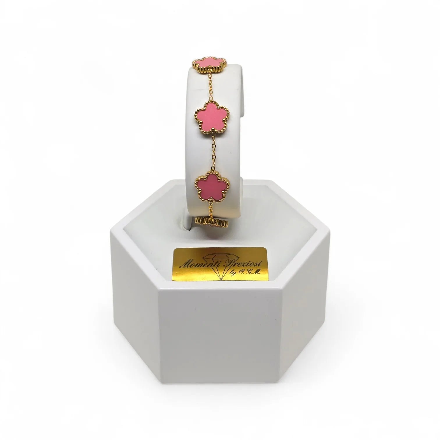 Bracciale donna gioielli Fiori Rosa - Eleganza e Stile in Ogni Dettaglio