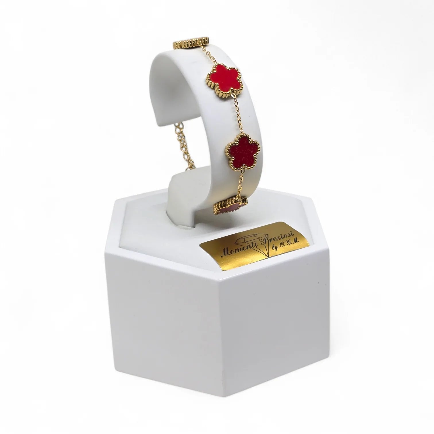 Bracciale donna gioielli Fiori Rossi - Eleganza e Stile in Ogni Dettaglio