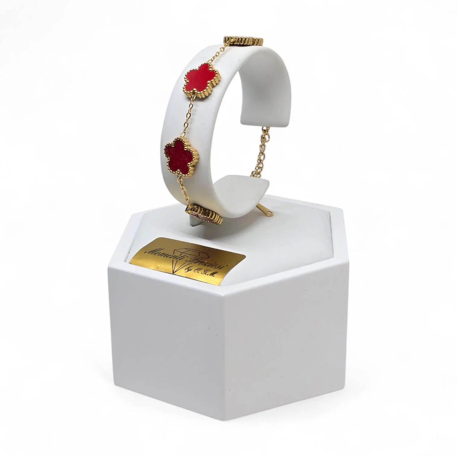 Bracciale donna gioielli Fiori Rossi - Eleganza e Stile in Ogni Dettaglio
