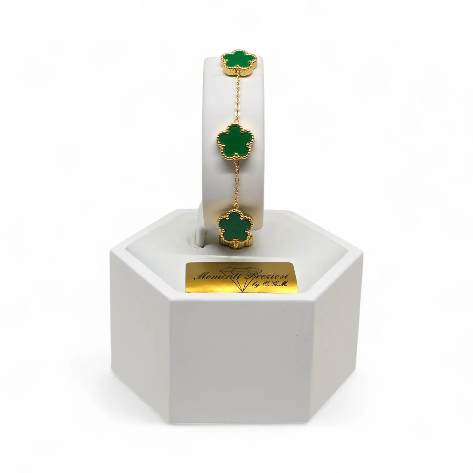 Bracciale donna gioielli Fiori Verdi - Eleganza e Stile in Ogni Dettaglio