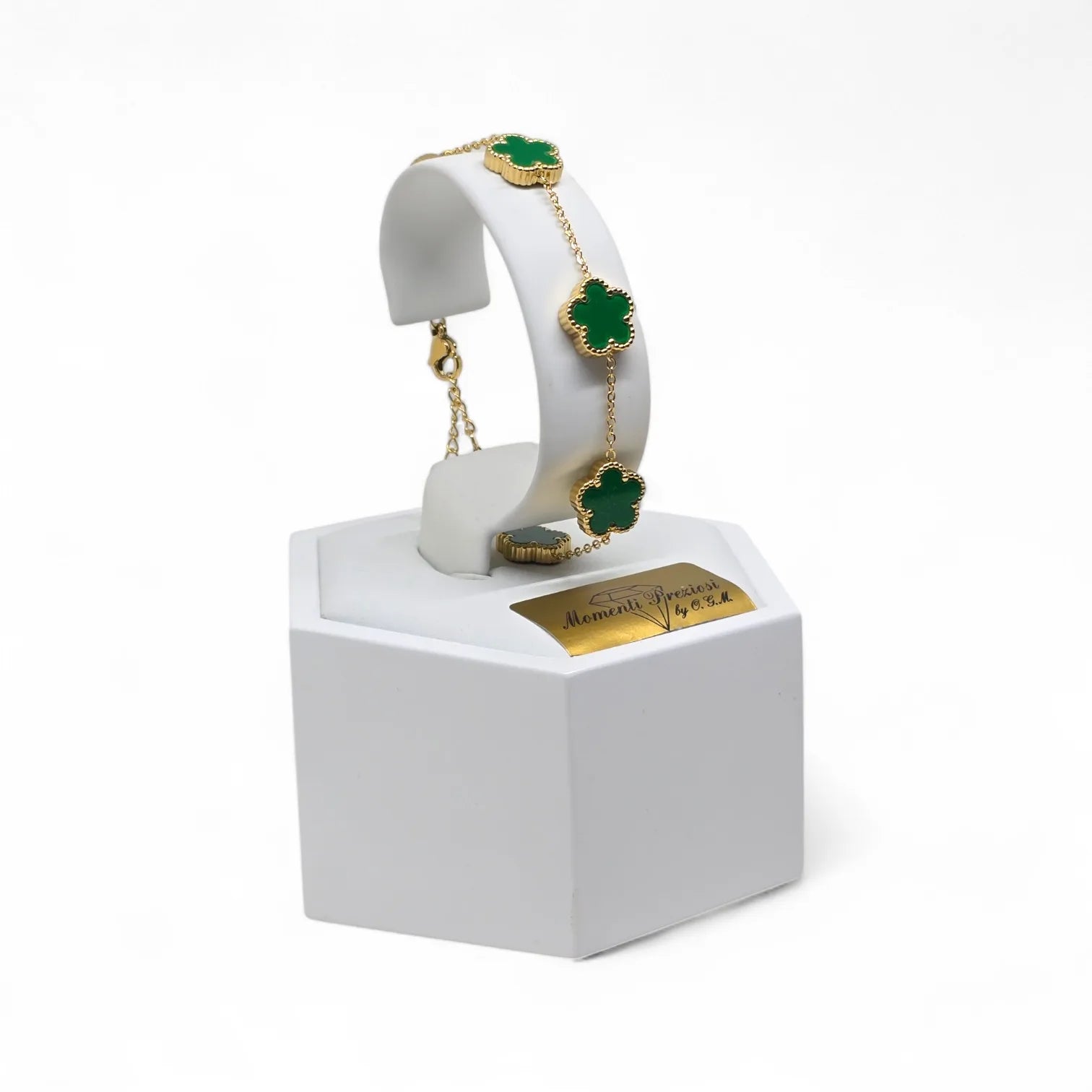 Bracciale donna gioielli Fiori Verdi - Eleganza e Stile in Ogni Dettaglio