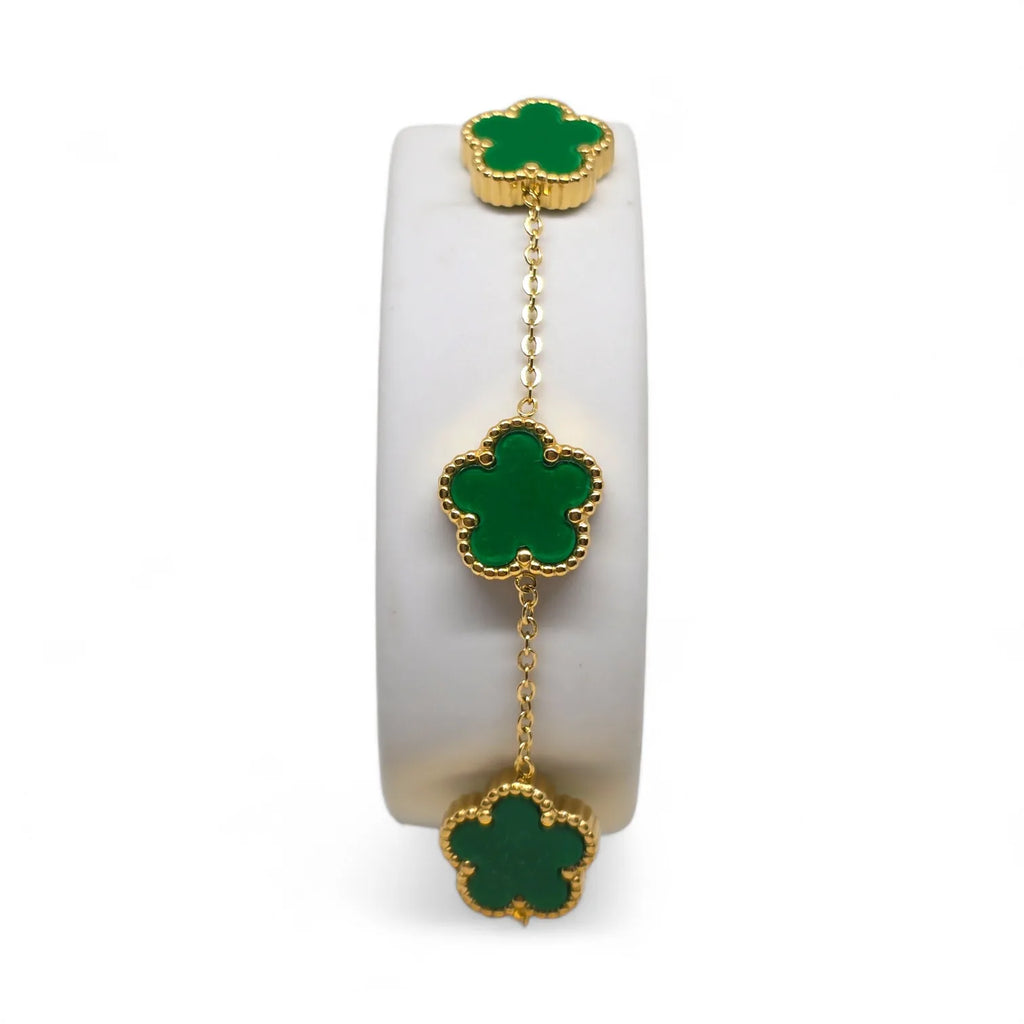 Bracciale donna gioielli Fiori Verdi - Eleganza e Stile in Ogni Dettaglio