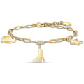 Bracciale donna gioielli Luca Barra acciaio simboli bk2153 in acciaio dorato
