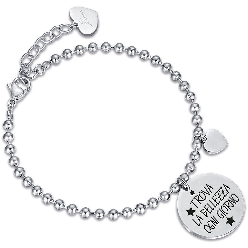 Bracciale donna gioielli Luca Barra bk2128 " trova la bellezza ogni giorno "