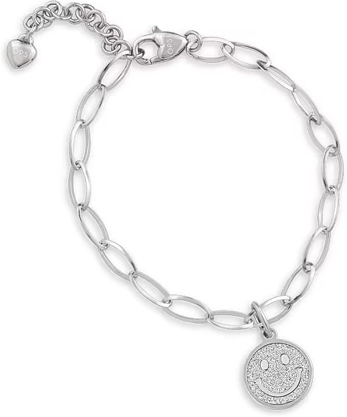 Bracciale donna gioielli Ops Objects Glitter con smile OPSBR-814