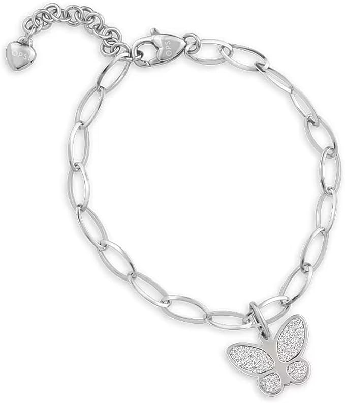 Bracciale donna gioielli Ops Objects con farfalla glitter OPSBR-813