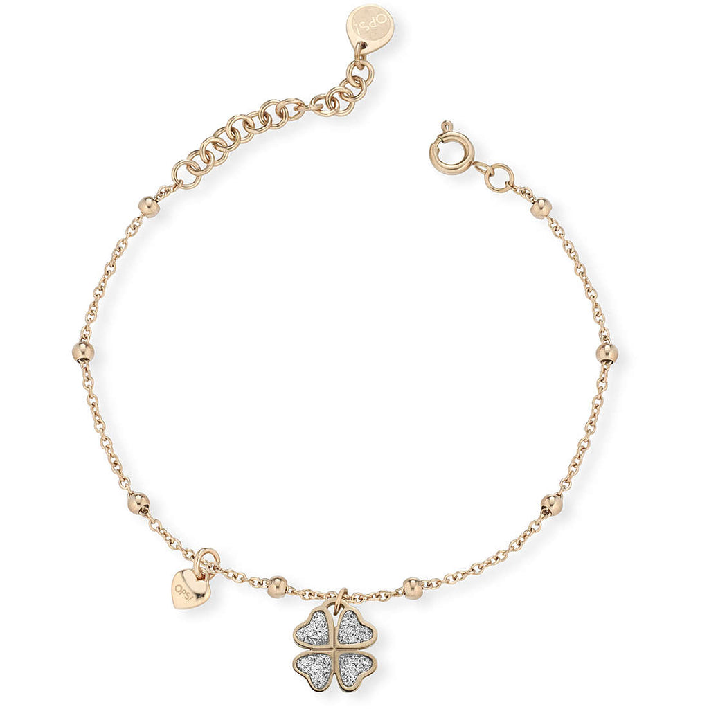 Bracciale donna gioielli Ops Objects glitter fancy quadrifoglio OPSBR-373