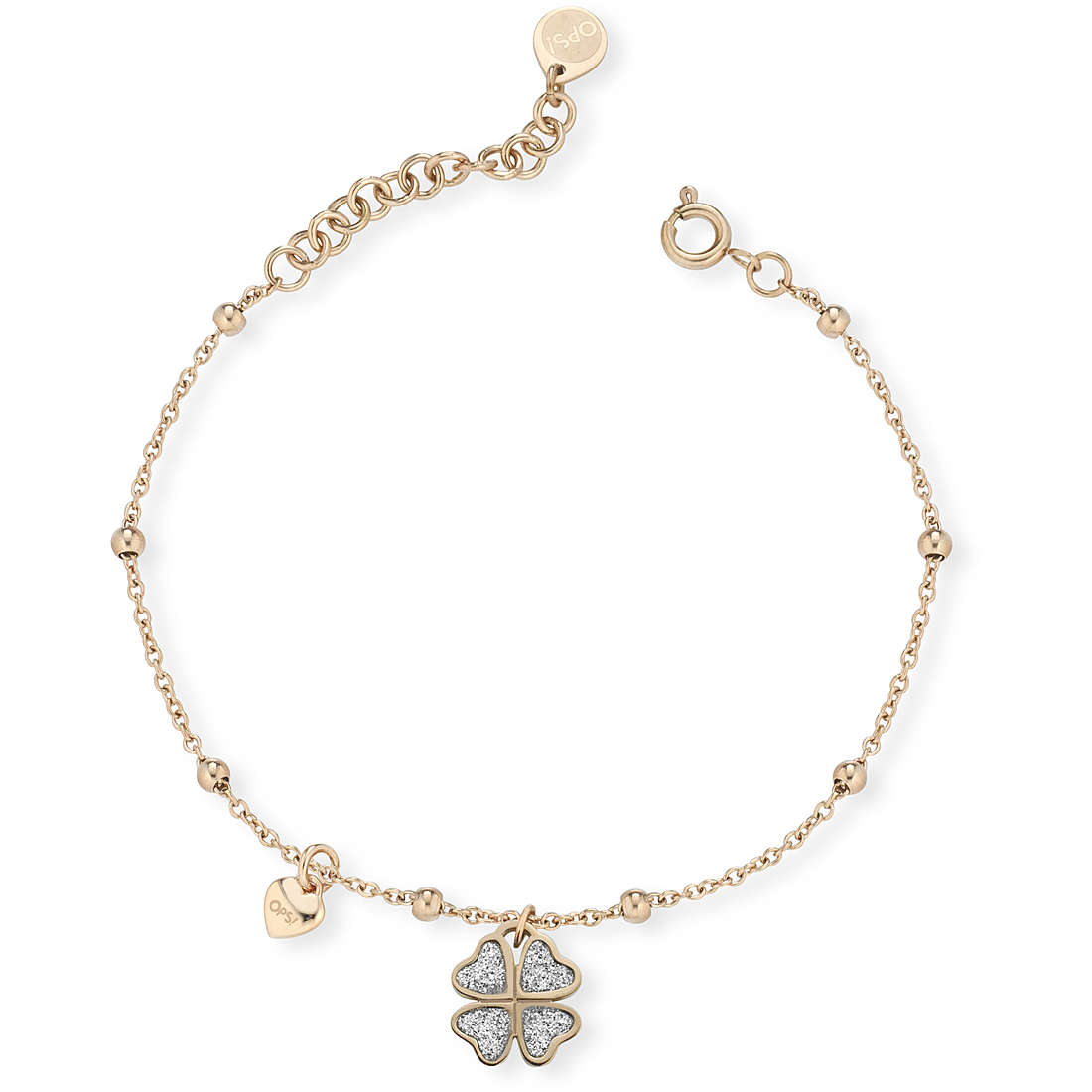Bracciale donna gioielli Ops Objects glitter fancy quadrifoglio OPSBR-373