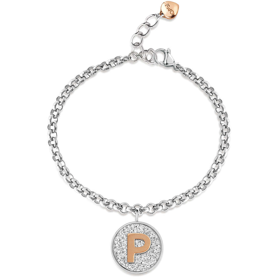 Bracciale donna gioielli Ops Objects my glitter lettera P OPSBR-683