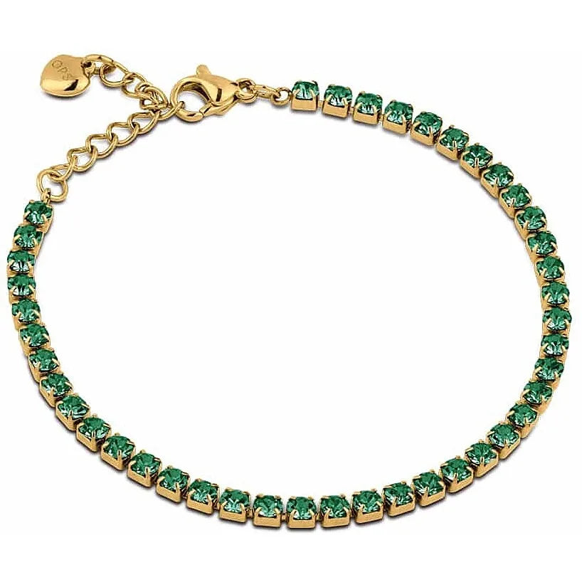 Bracciale donna gioielli Ops Objects zirconi verdi OPSBR-952