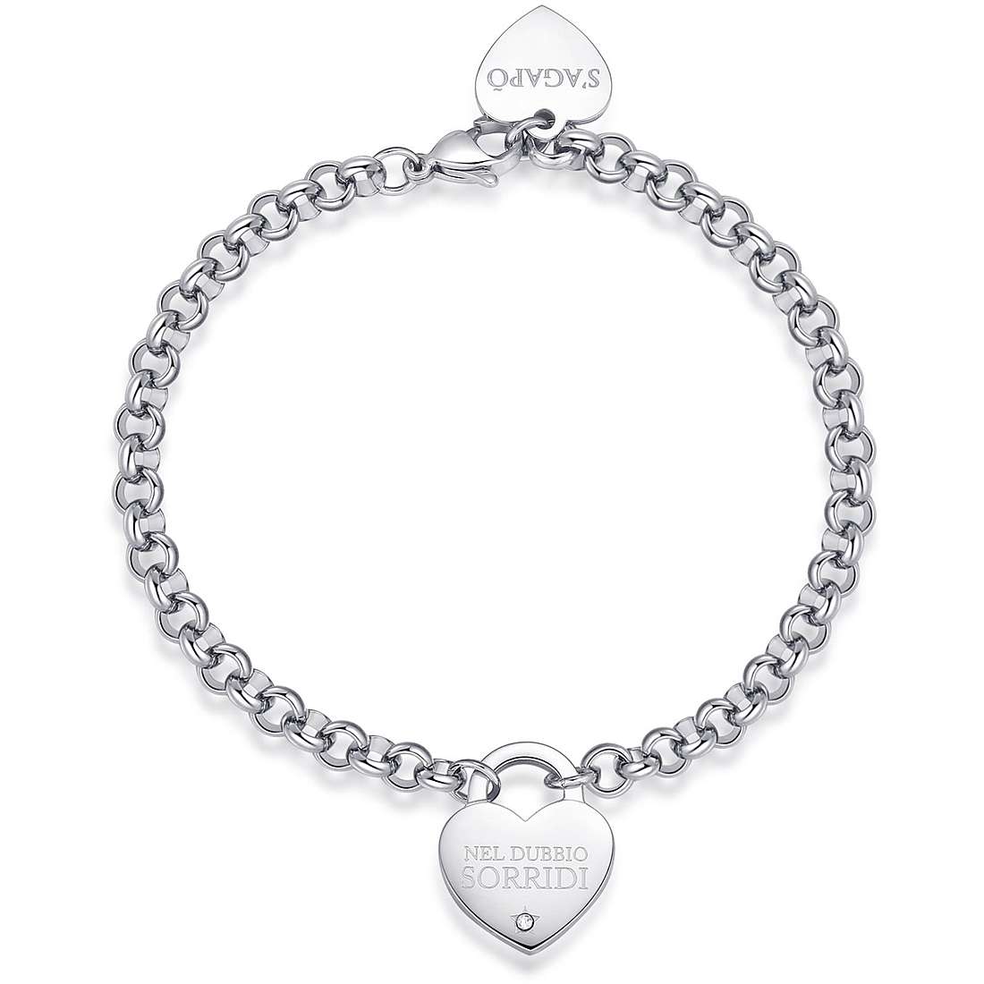 Bracciale donna gioielli Sagapò Be My Always sbm79 Nel dubbio sorridi