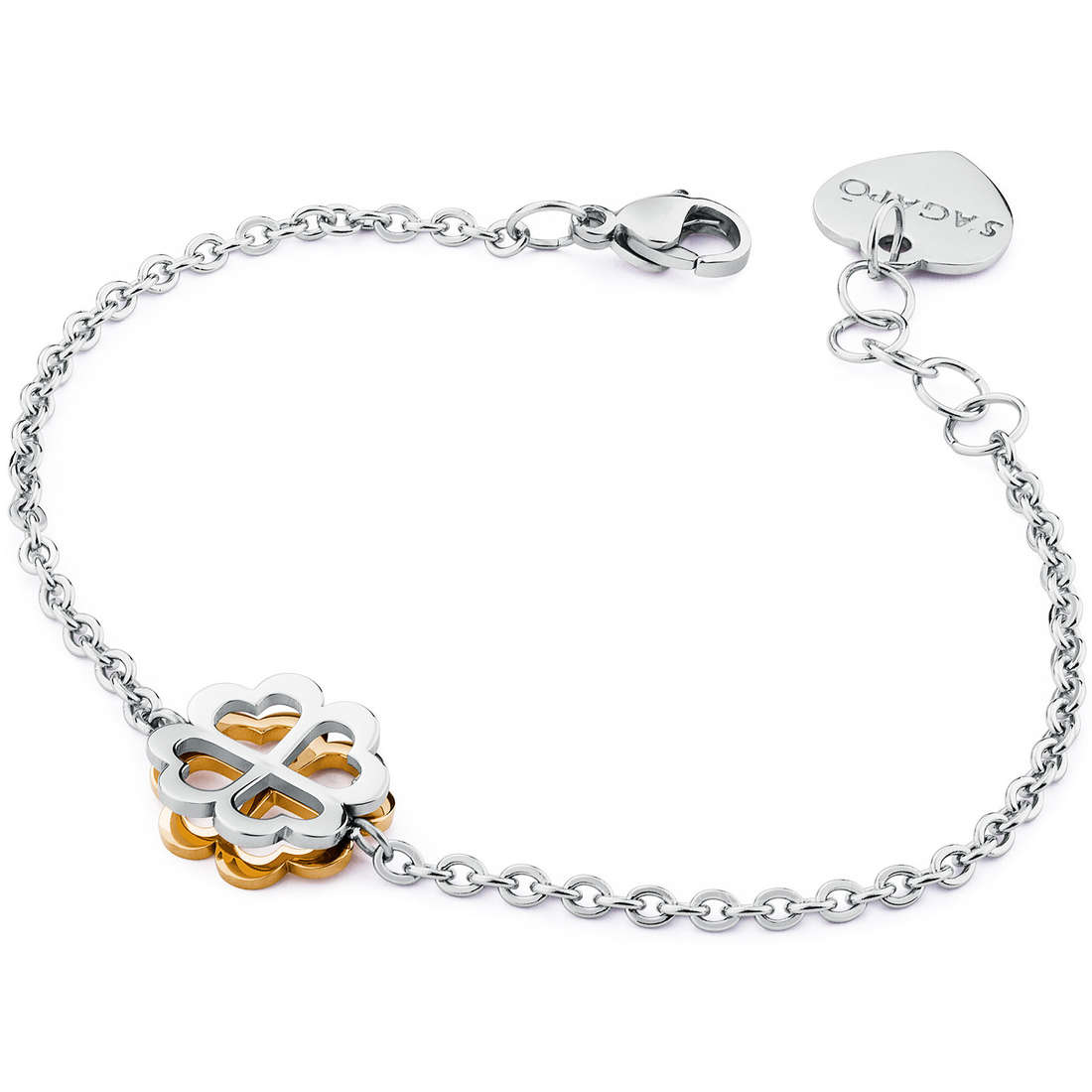 Bracciale donna gioielli Sagapò Butterfly sbf17 quadrifoglio