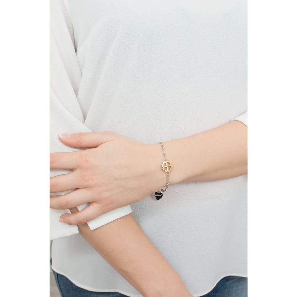 Bracciale donna gioielli Sagapò Butterfly sbf17 quadrifoglio