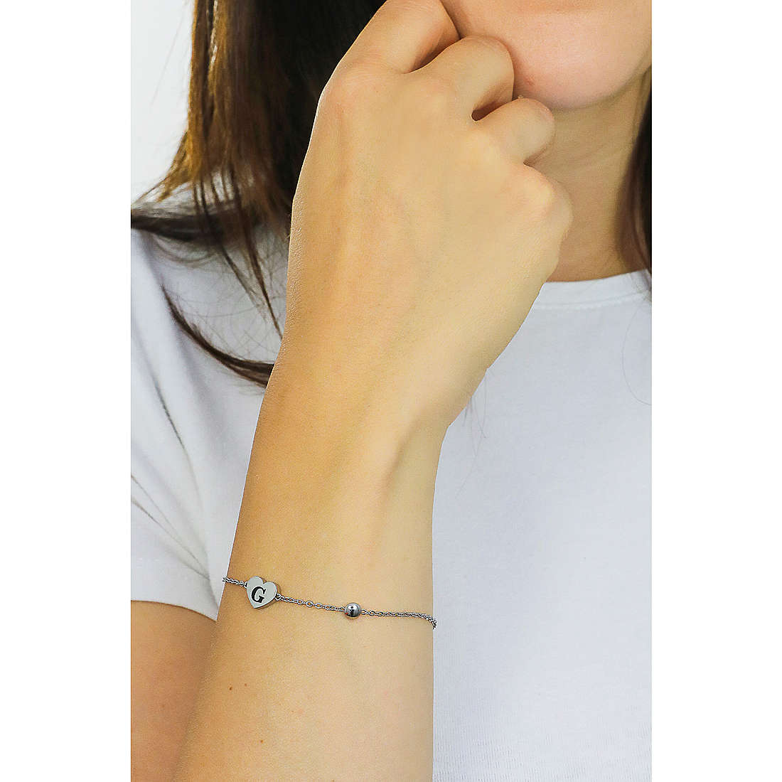 Bracciale donna gioielli Sagapò Click sck124 lettera G