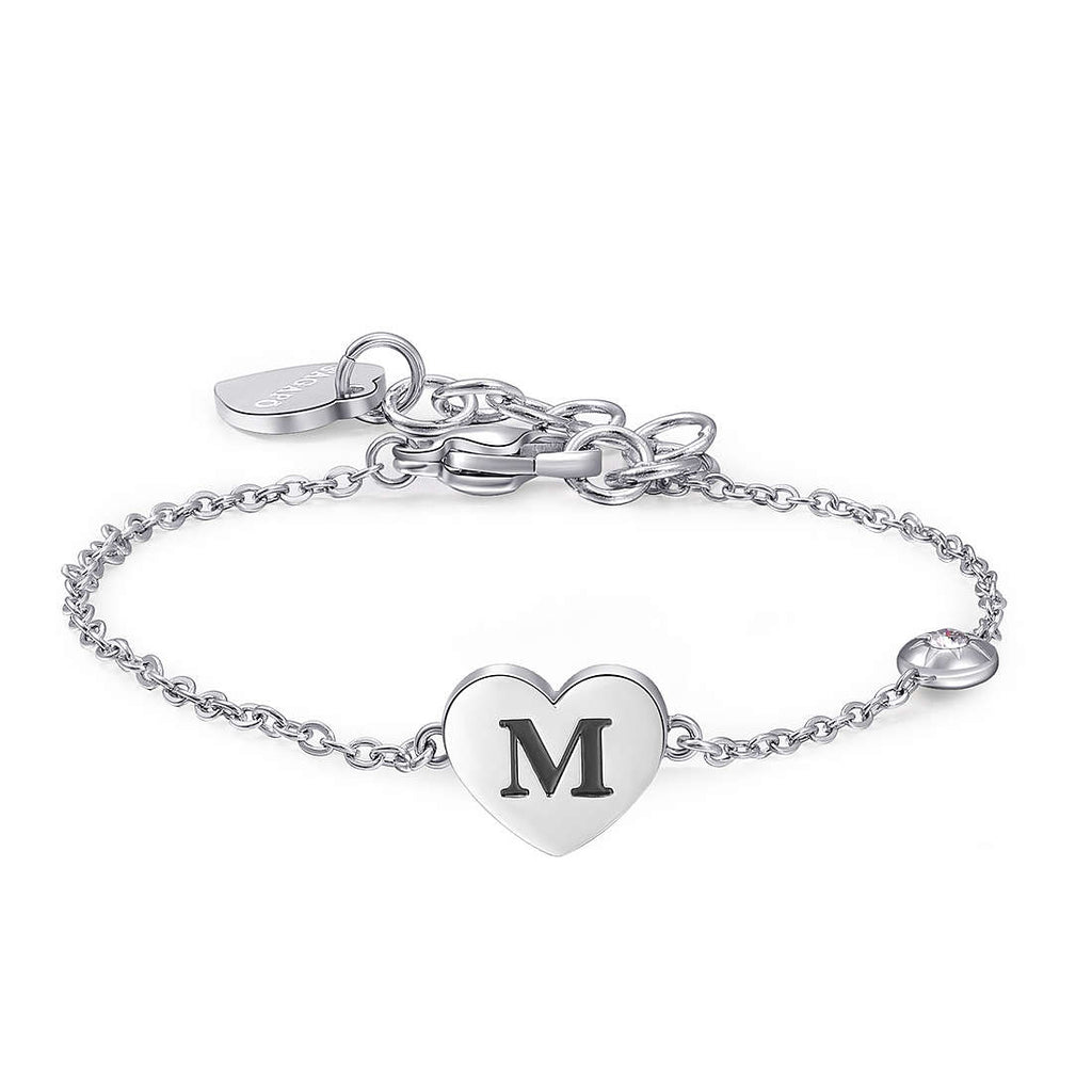 Bracciale donna gioielli Sagapò Click sck130 lettera M