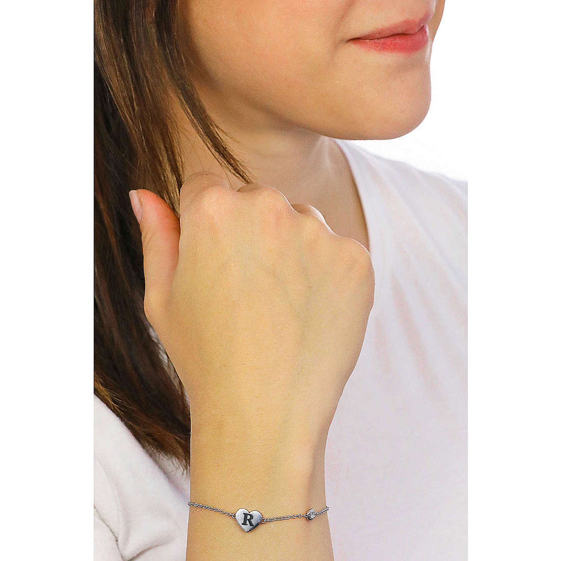 Bracciale donna gioielli Sagapò Click sck134 lettera R