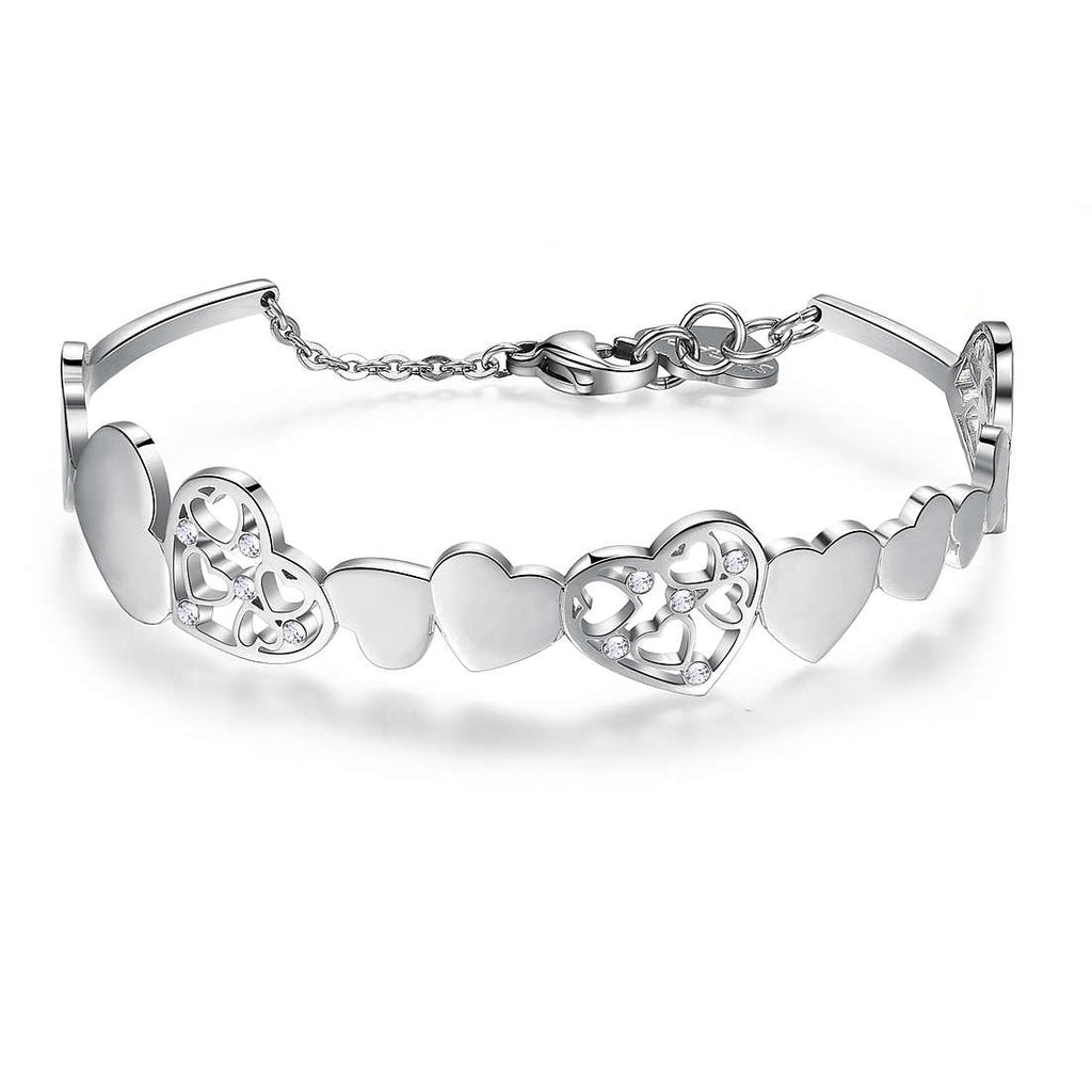 Bracciale donna gioielli Sagapò Doily soy13 cuori