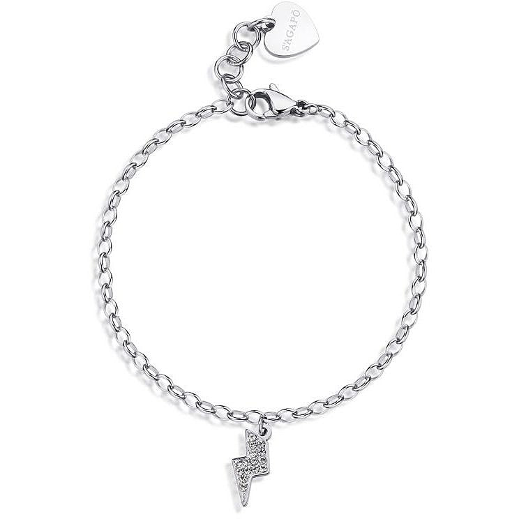 Bracciale donna gioielli Sagapò HAPPY SHAR30 con fulmine zirconato