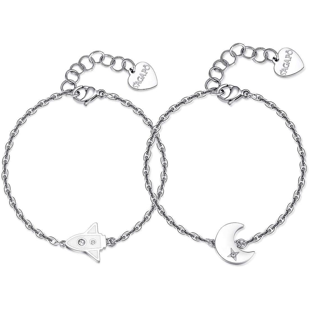 Bracciale donna gioielli Sagapò Me You sey17 luna e razzo
