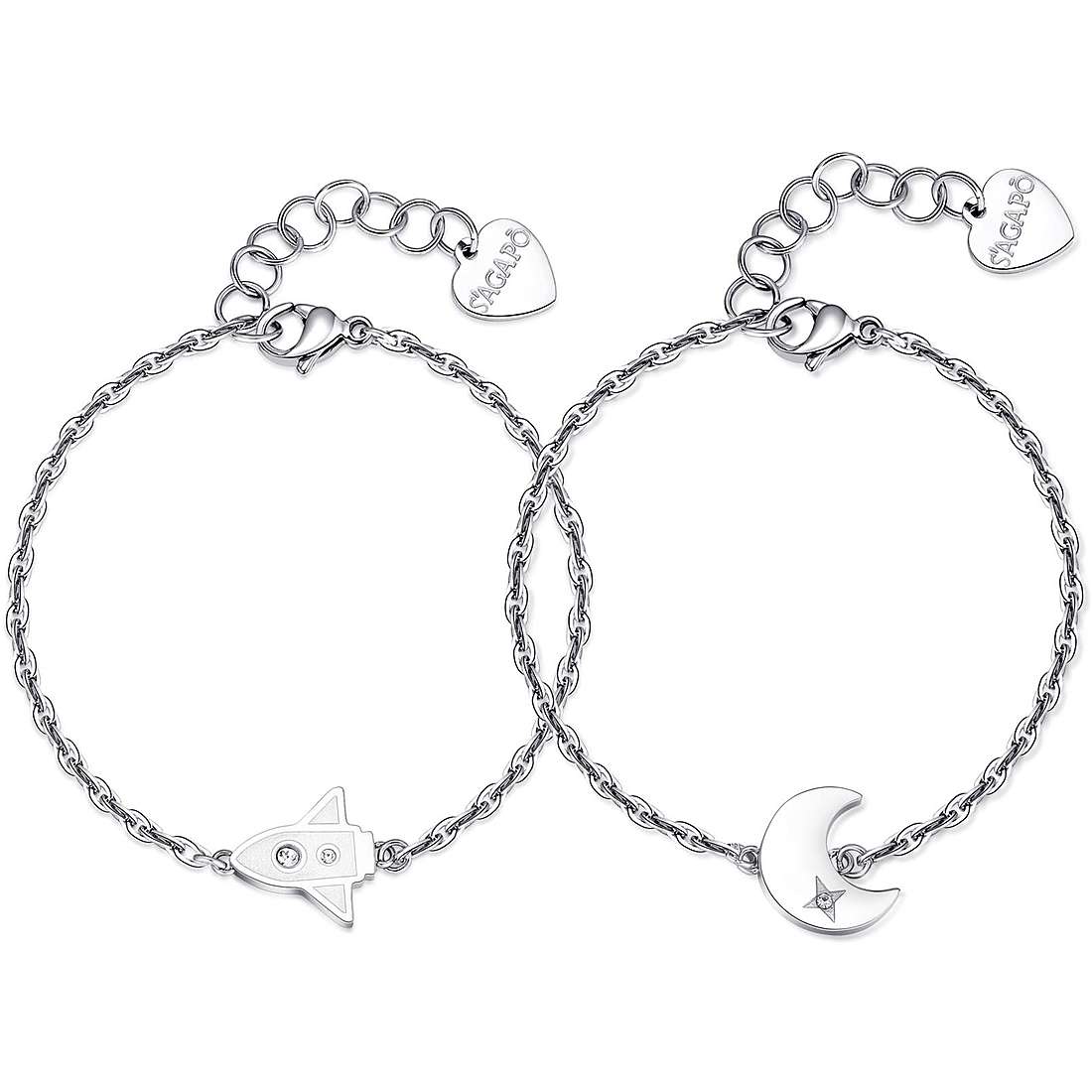 Bracciale donna gioielli Sagapò Me You sey17 luna e razzo