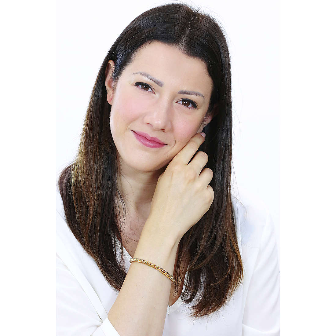 Bracciale Unoaerre donna in bronzo dorato misura 18 cm cod 1381