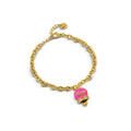 Bracciale donna in acciaio con campanella fortuna OPSBR-978