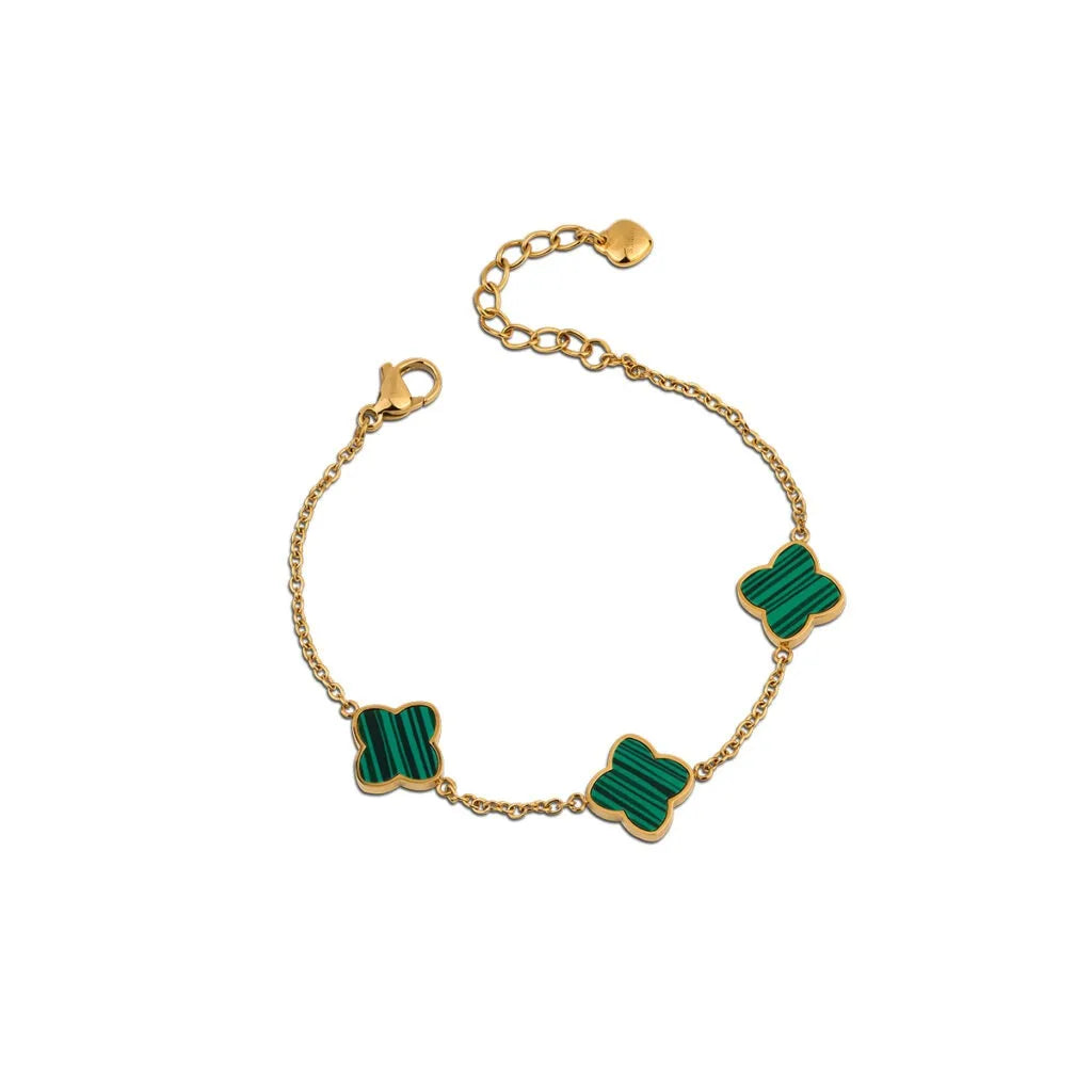 Bracciale donna in acciaio con quadrifoglio OPSBR-971