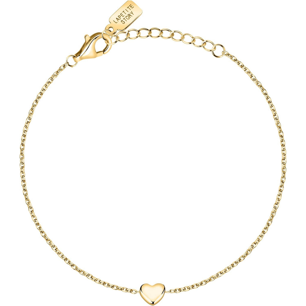 Bracciale donna in argento La petite story con ciondolo cuore dorato lps05awv13