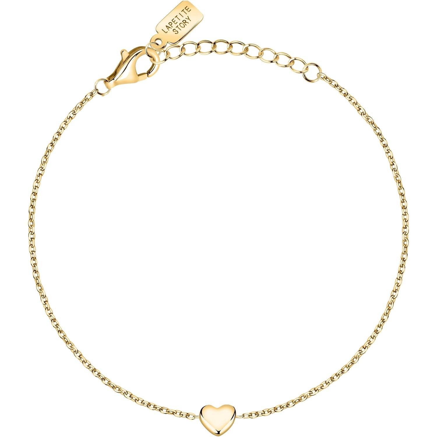 Bracciale donna in argento La petite story con ciondolo cuore dorato lps05awv13