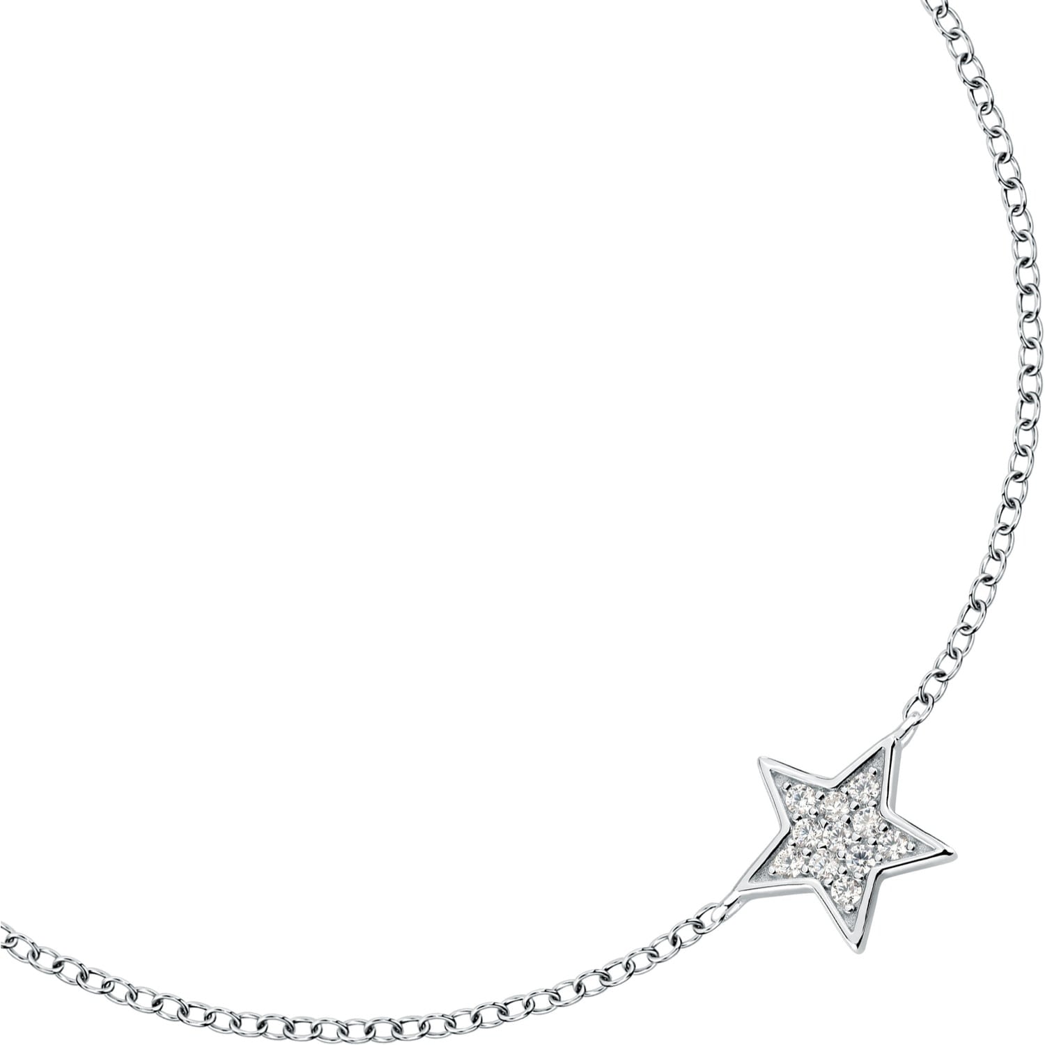 Bracciale donna in argento con ciondolo stella zirconata lps05awv22