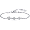 Bracciale donna in argento con croci gioielli Melitea mb224