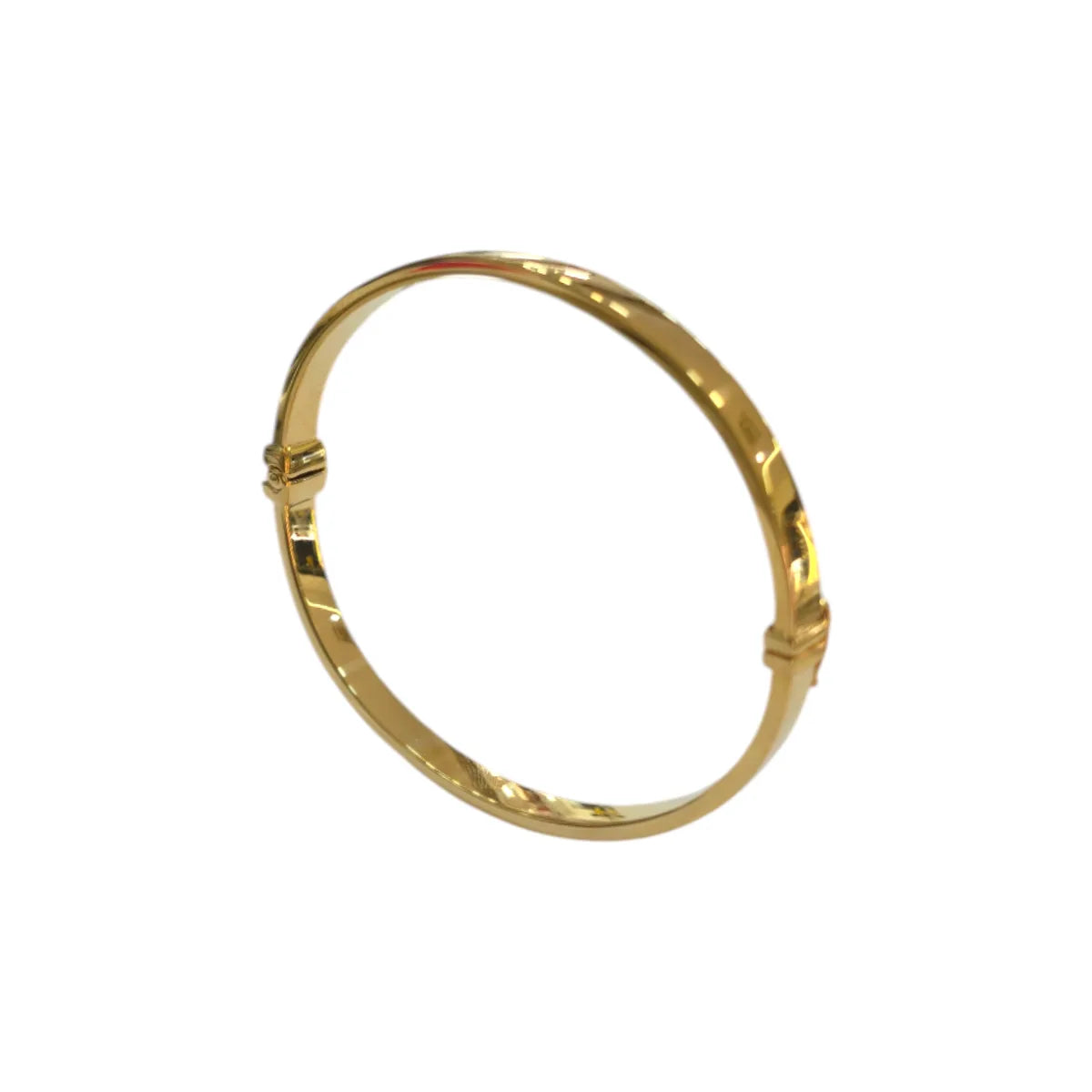 Bracciale donna in argento dorato liscio a manetta
