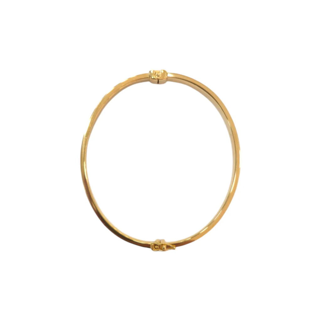 Bracciale donna in argento dorato liscio a manetta