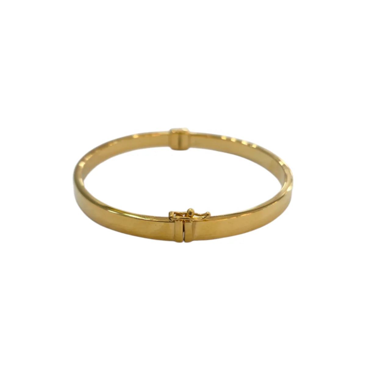 Bracciale donna in argento dorato liscio a manetta