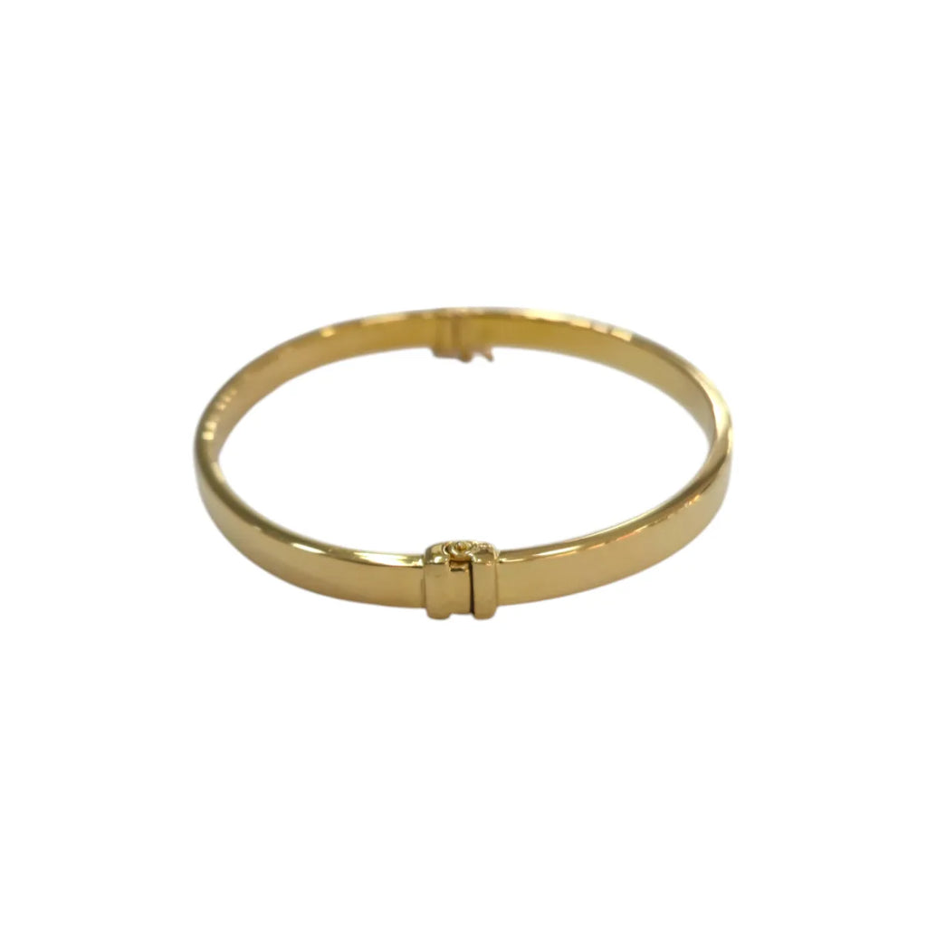 Bracciale donna in argento dorato liscio a manetta