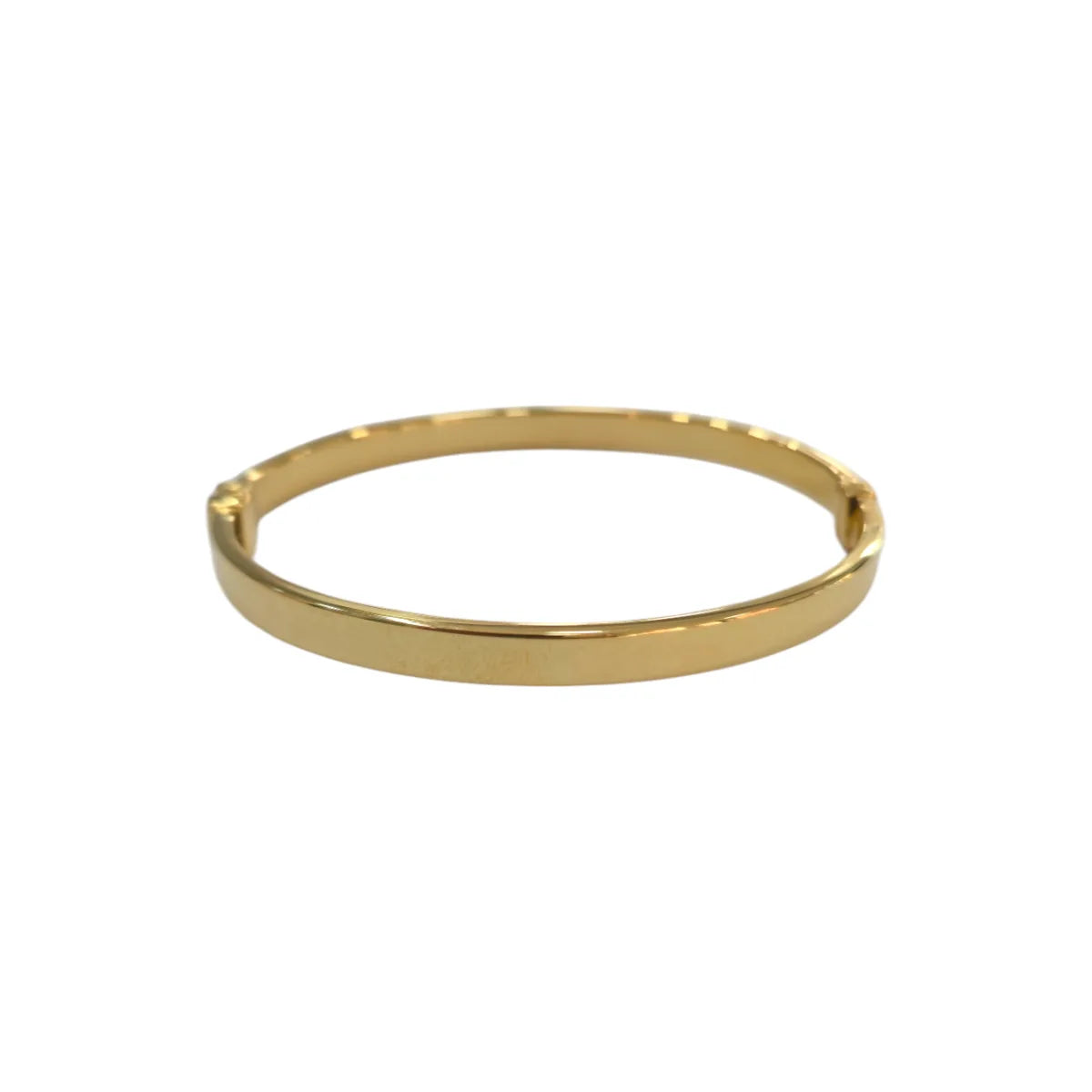 Bracciale donna in argento dorato liscio a manetta