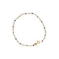 Bracciale donna in oro 18 carati pietre colorate leggero