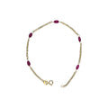 Bracciale donna in oro 18kt con pietre viola leggero
