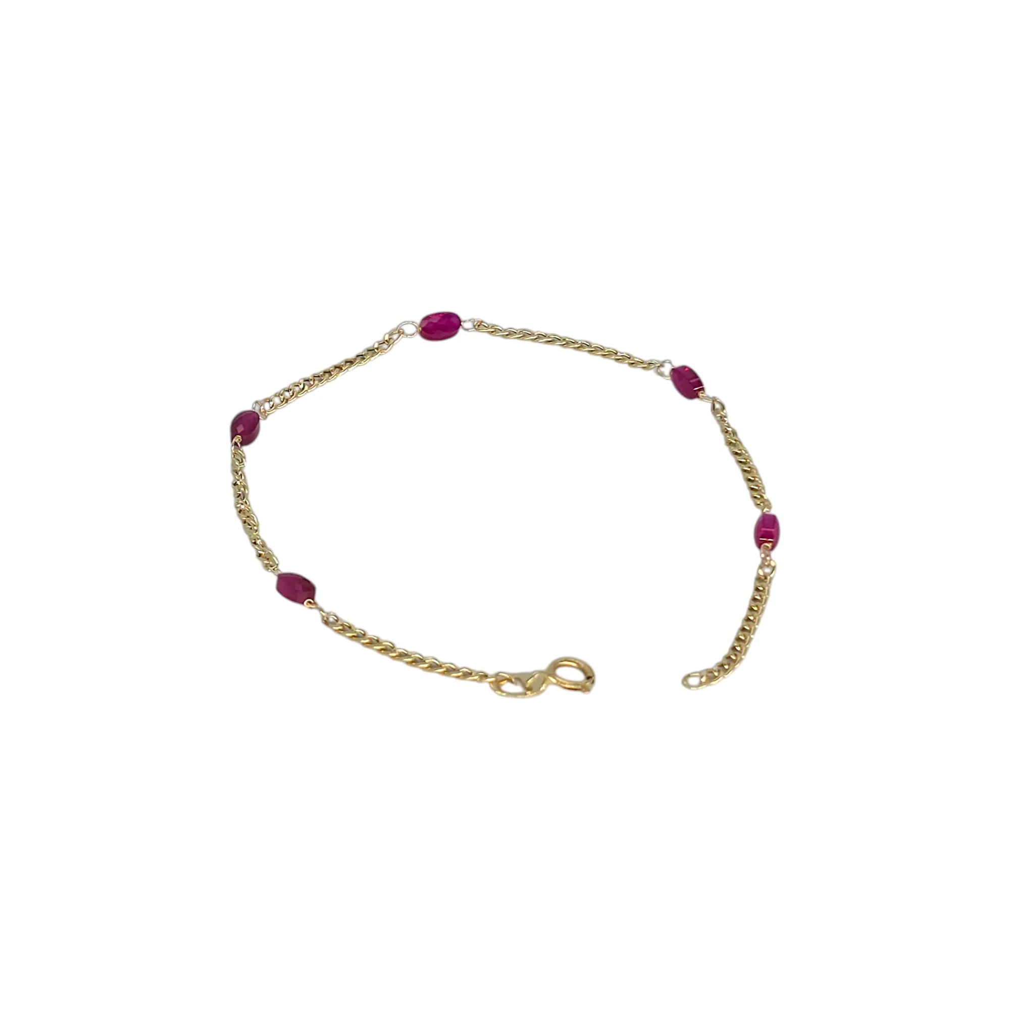 Bracciale donna in oro 18kt con pietre viola leggero