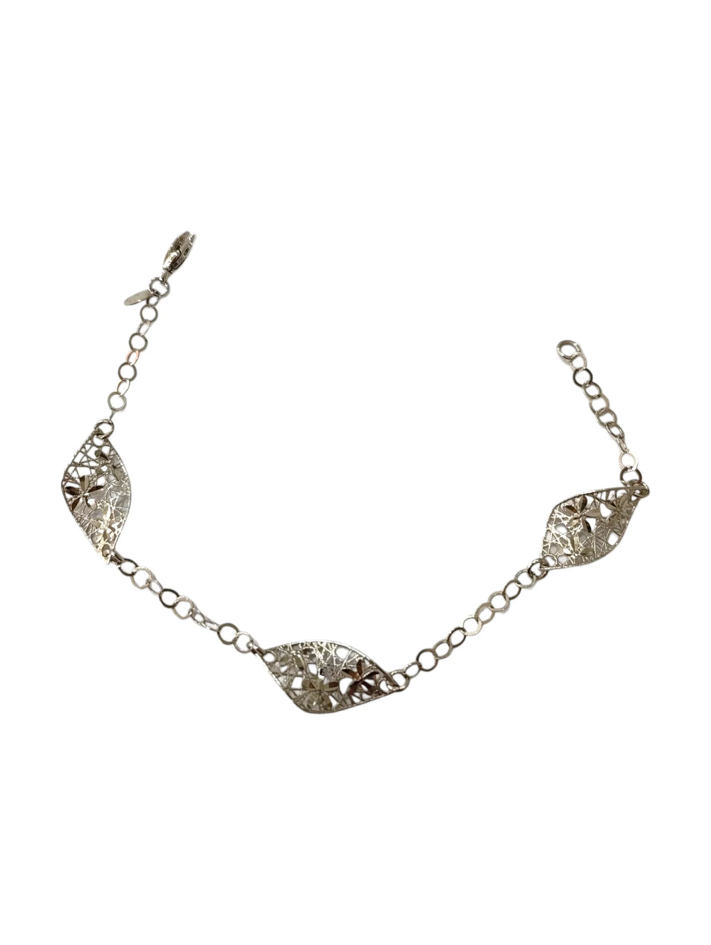 Bracciale donna in oro bianco 18 carati elegante