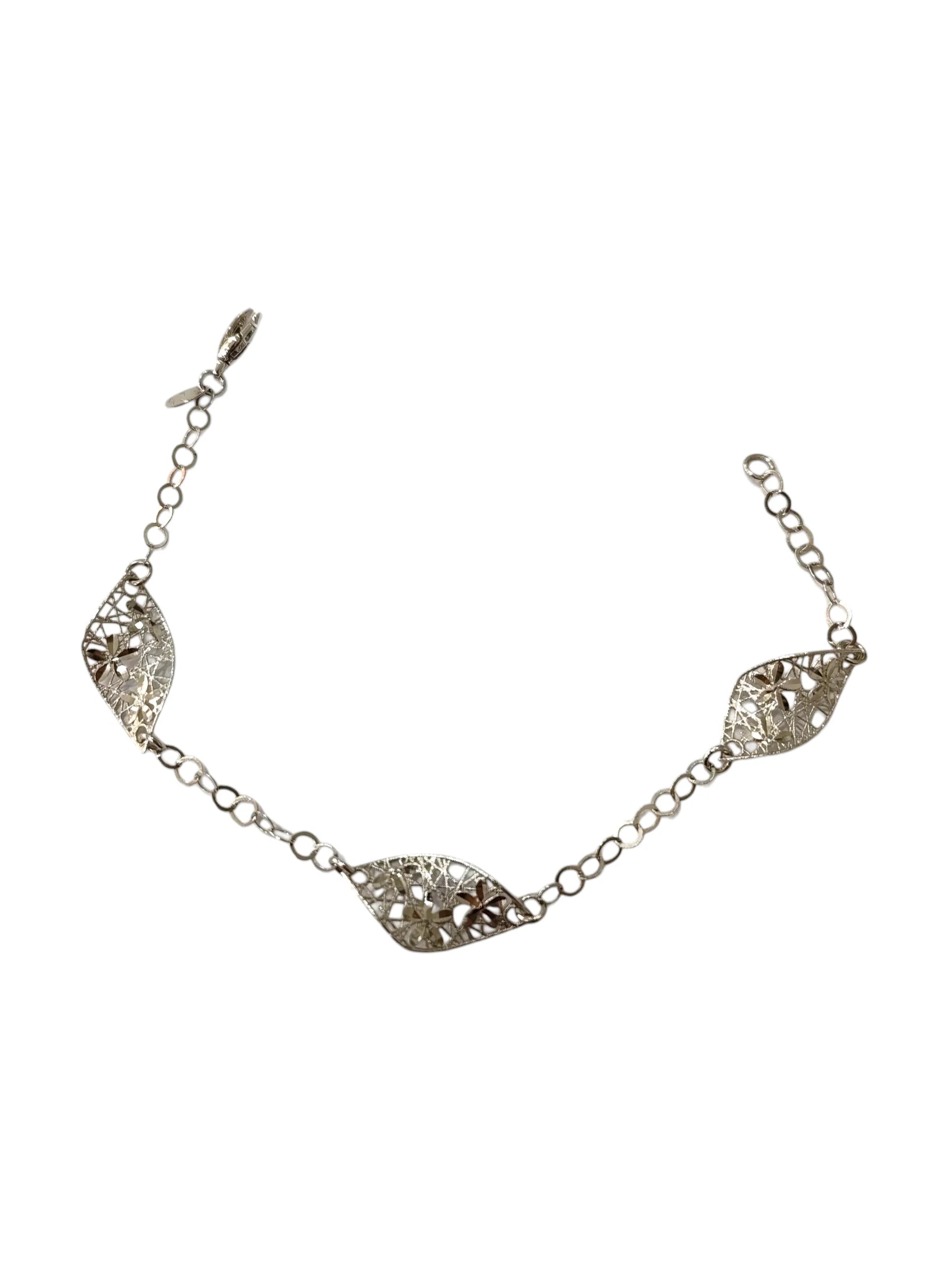Bracciale donna in oro bianco 18 carati elegante