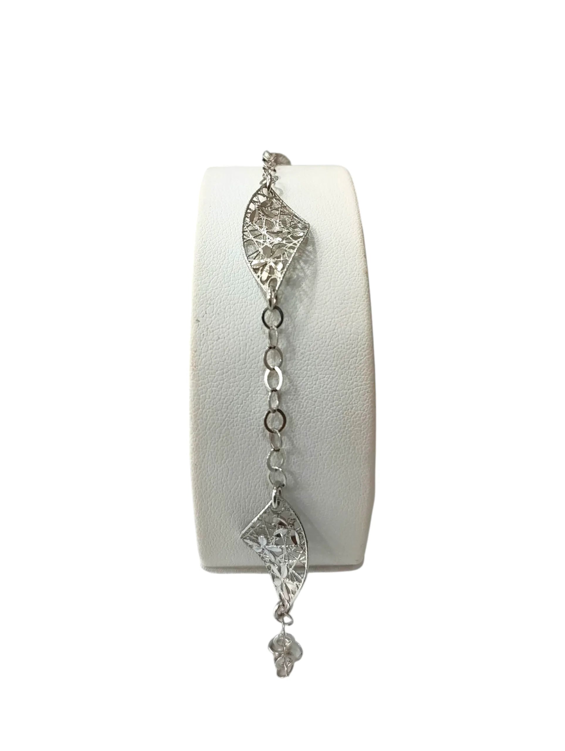 Bracciale donna in oro bianco 18 carati elegante