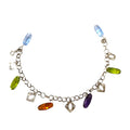 Bracciale donna in oro bianco con pietre naturali