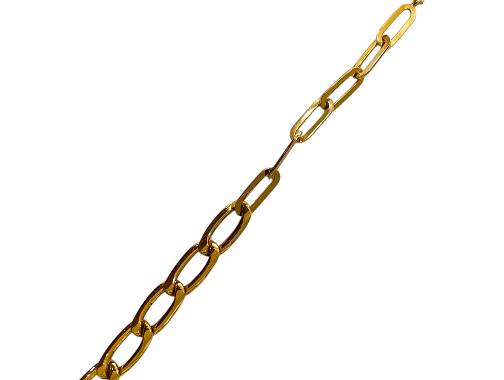Damenarmband aus 18 Karat Gelbgold mit doppelter Kette