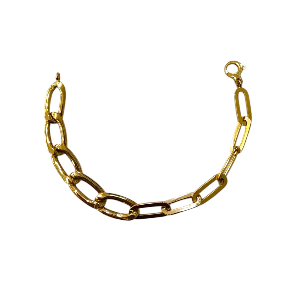 Damenarmband aus 18 Karat Gelbgold mit doppelter Kette