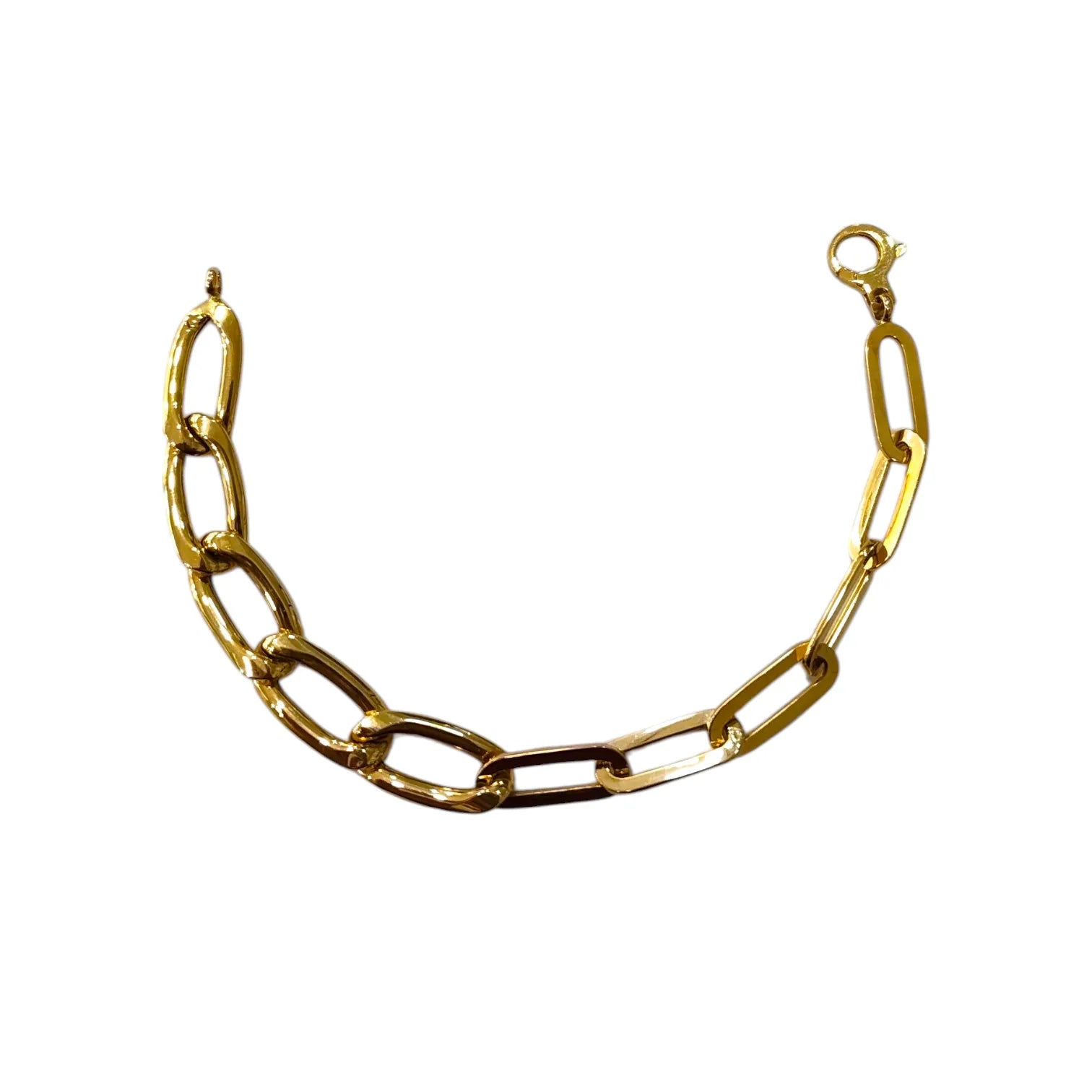 Damenarmband aus 18 Karat Gelbgold mit doppelter Kette