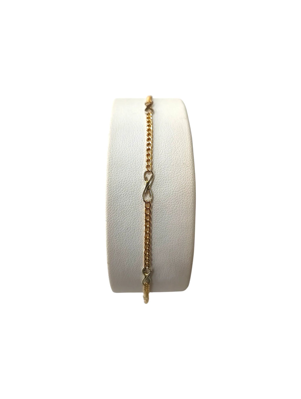 Damenarmband aus 18 Karat Gelbgold mit Unendlichkeits-Symbolen