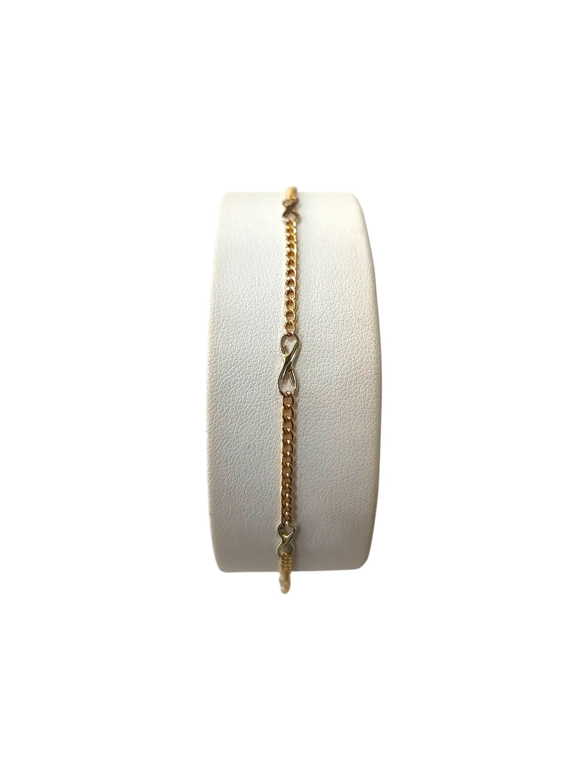 Damenarmband aus 18 Karat Gelbgold mit Unendlichkeits-Symbolen