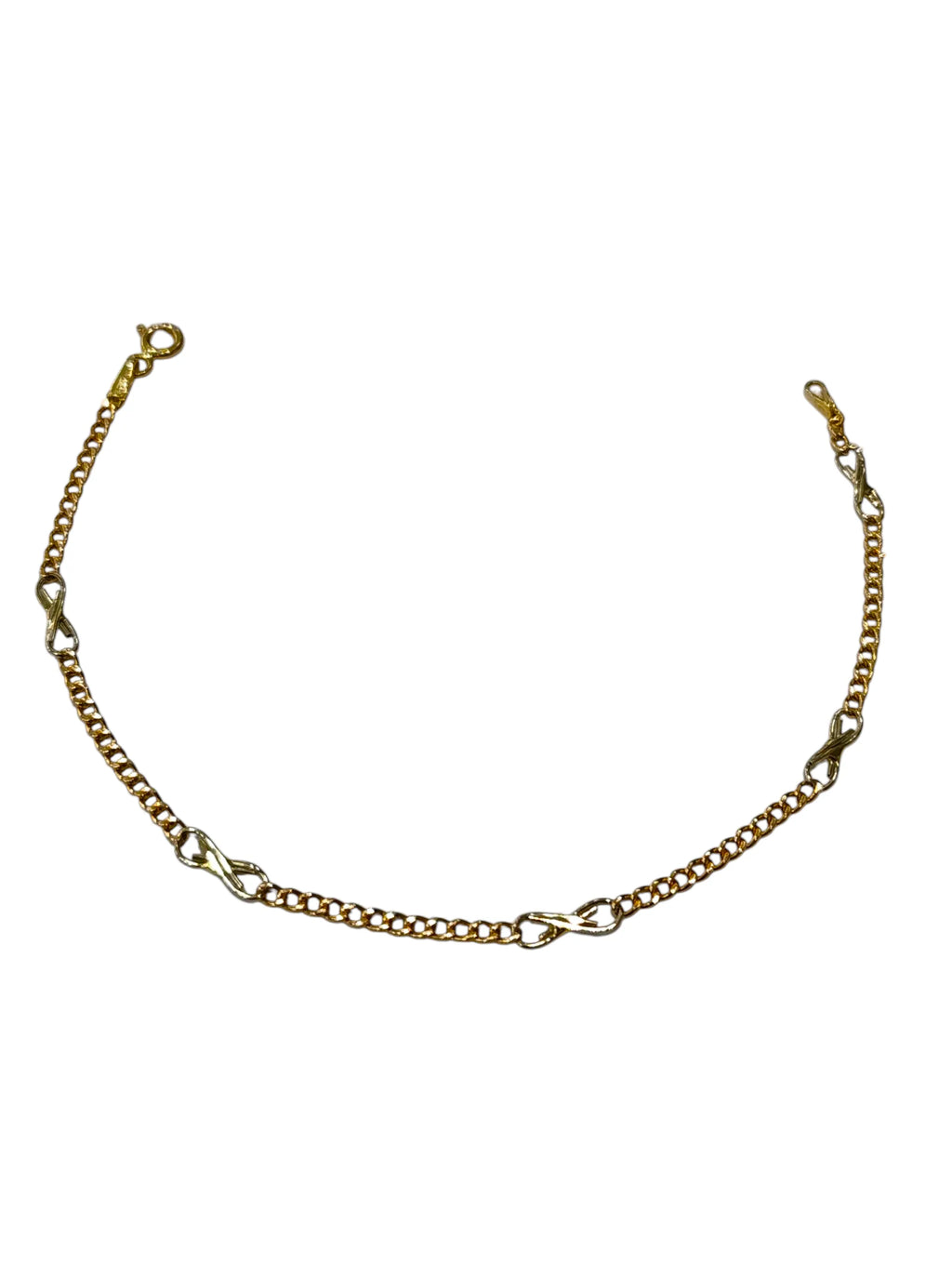Damenarmband aus 18 Karat Gelbgold mit Unendlichkeits-Symbolen