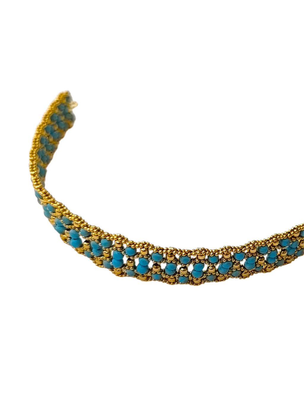 Bracciale donna in oro giallo 18kt con turchese